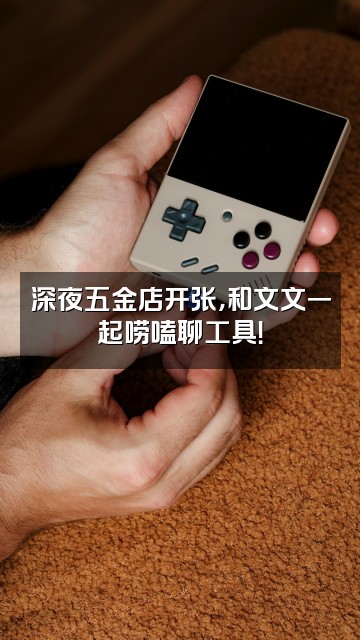 抖音文文五金工具视频封面：深夜五金店开张，和文文一起唠嗑聊工具！